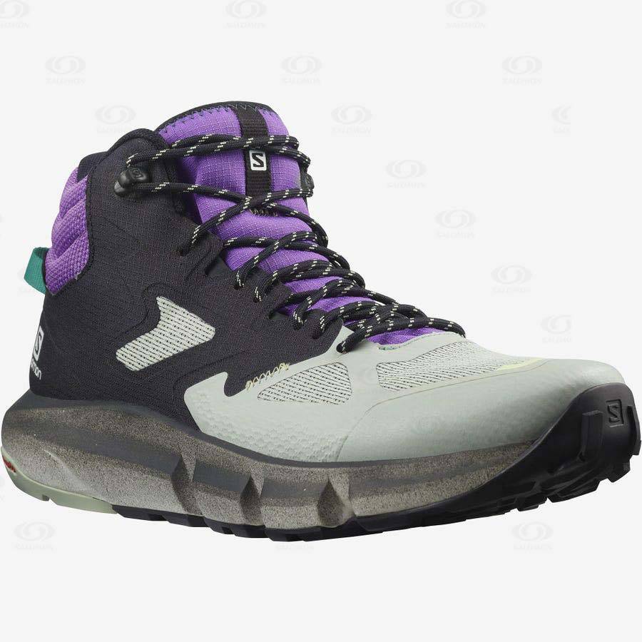 Botas Montaña Salomon PREDICT HIKE MID GORE-TEX Hombre Verde Menta Morados | MX-O1530