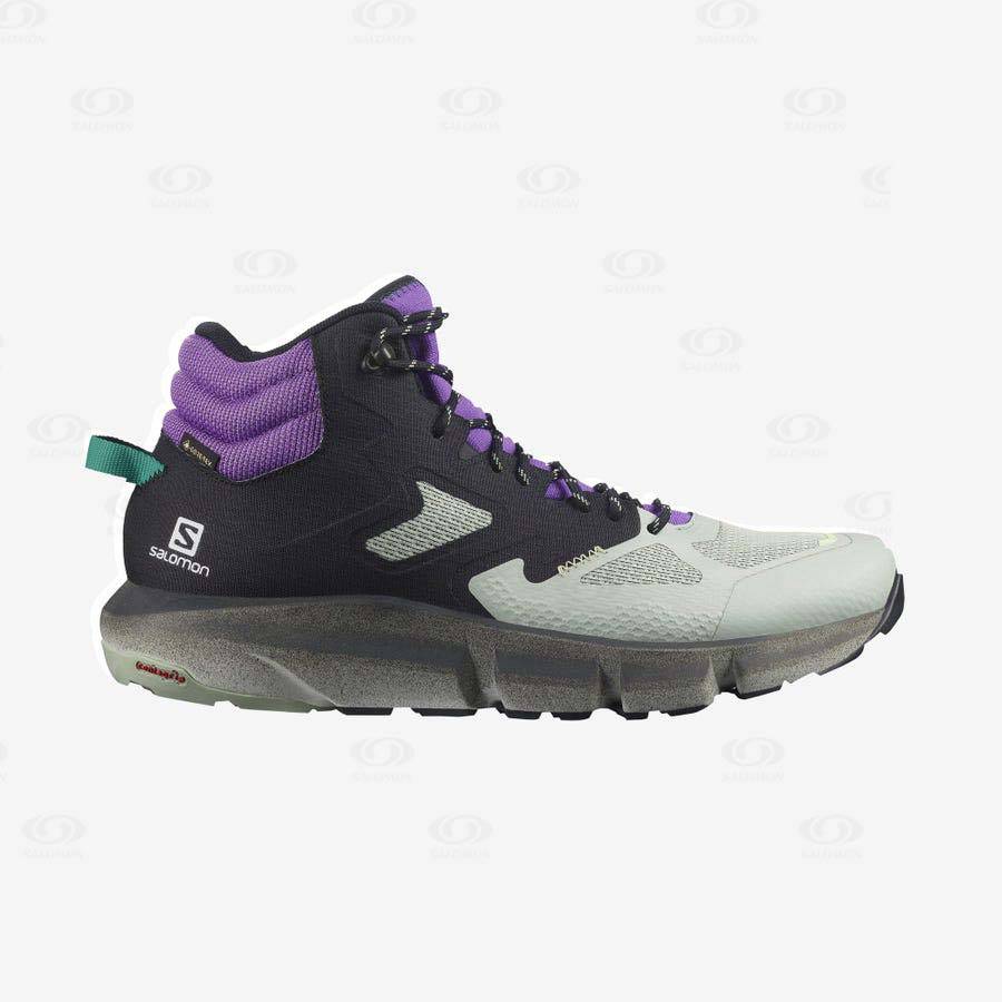 Botas Montaña Salomon PREDICT HIKE MID GORE-TEX Hombre Verde Menta Morados | MX-O1530