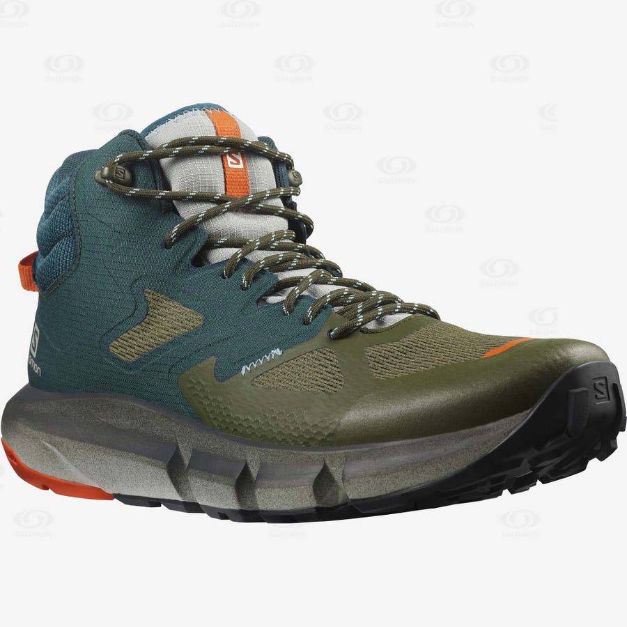 Botas Montaña Salomon PREDICT HIKE MID GORE-TEX Hombre Verdes Oscuro Verde Oliva | MX-S2087