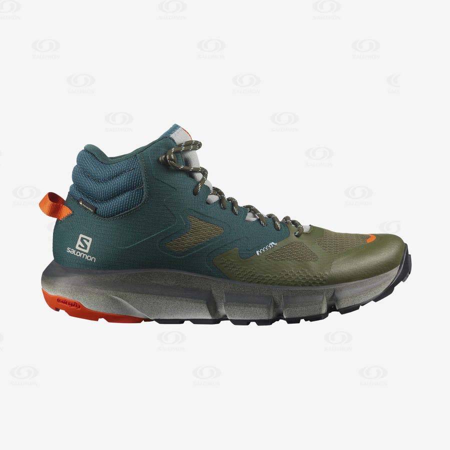 Botas Montaña Salomon PREDICT HIKE MID GORE-TEX Hombre Verdes Oscuro Verde Oliva | MX-S2087