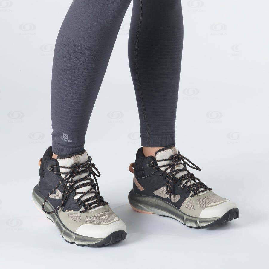 Botas Montaña Salomon PREDICT HIKE MID GORE-TEX Mujer Beige | MX-W1070