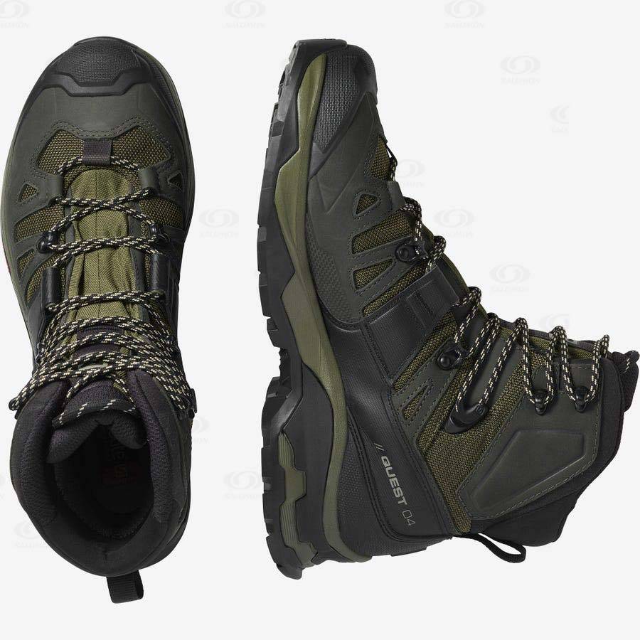 Botas Montaña Salomon QUEST 4 GORE-TEX Hombre Verde Oliva | MX-A1472