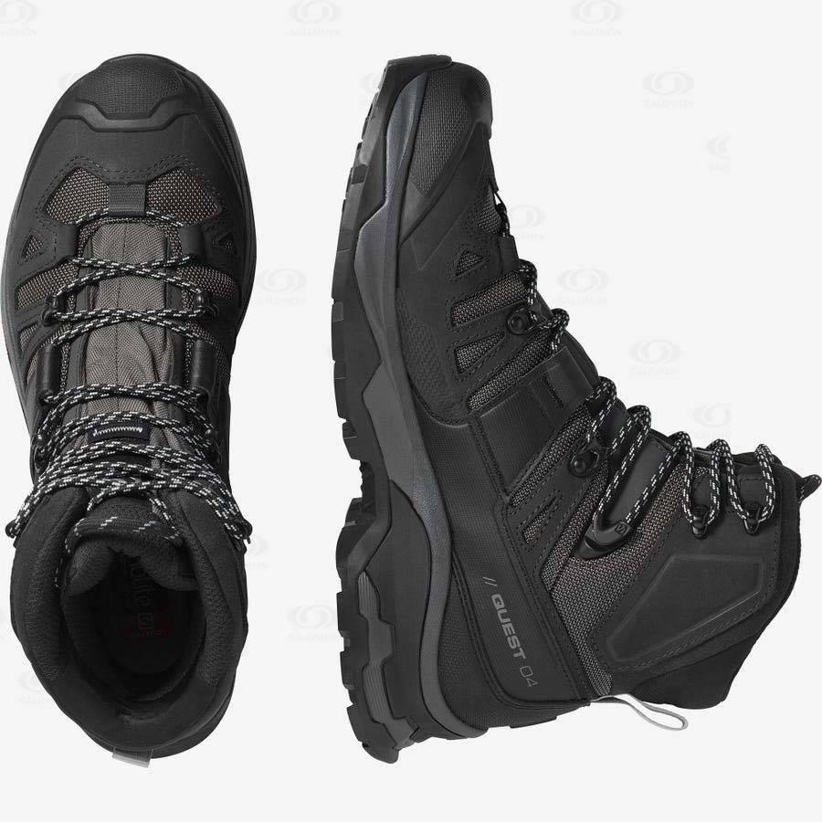 Botas Montaña Salomon QUEST 4 GORE-TEX Hombre Grises Negros | MX-O1474