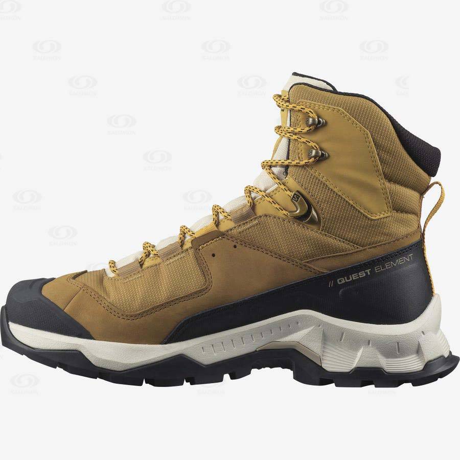 Botas Montaña Salomon QUEST ELEMENT GORE-TEX Hombre Amarillos | MX-M1580