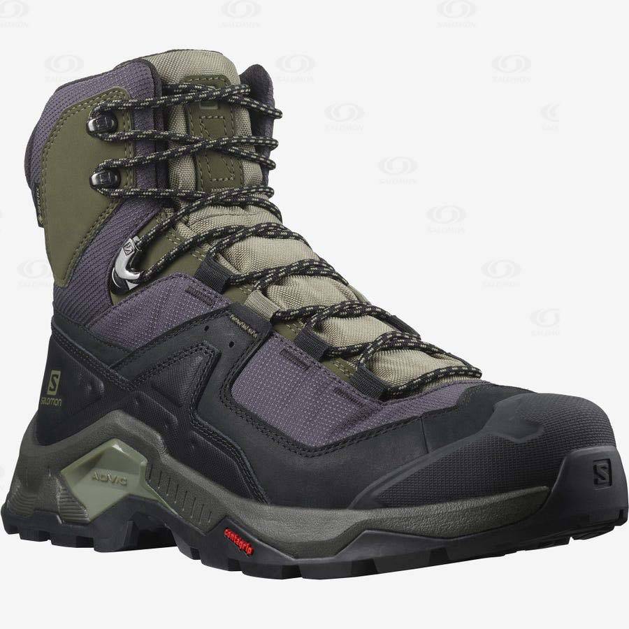 Botas Montaña Salomon QUEST ELEMENT GORE-TEX Hombre Negros Verde Oliva | MX-N2114