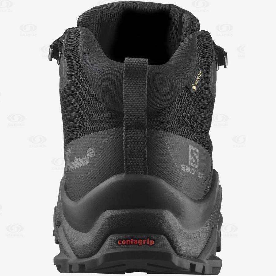 Botas Montaña Salomon X RAISE 2 MID GORE-TEX Hombre Grises Negros | MX-S1632