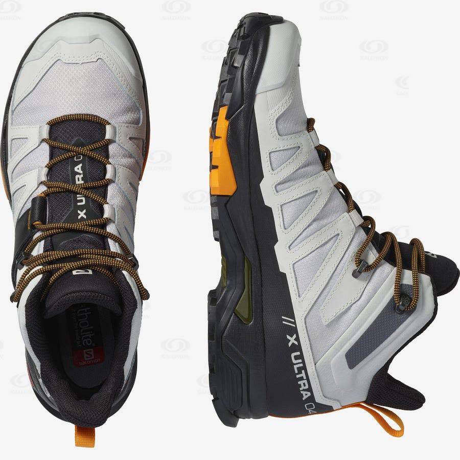 Botas Montaña Salomon X ULTRA 4 MID GORE-TEX Hombre Blancos Negros | MX-S2507