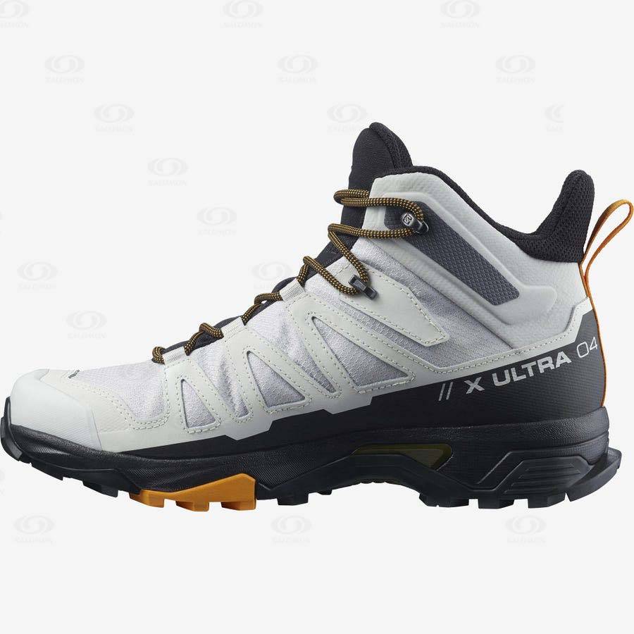 Botas Montaña Salomon X ULTRA 4 MID GORE-TEX Hombre Blancos Negros | MX-S2507