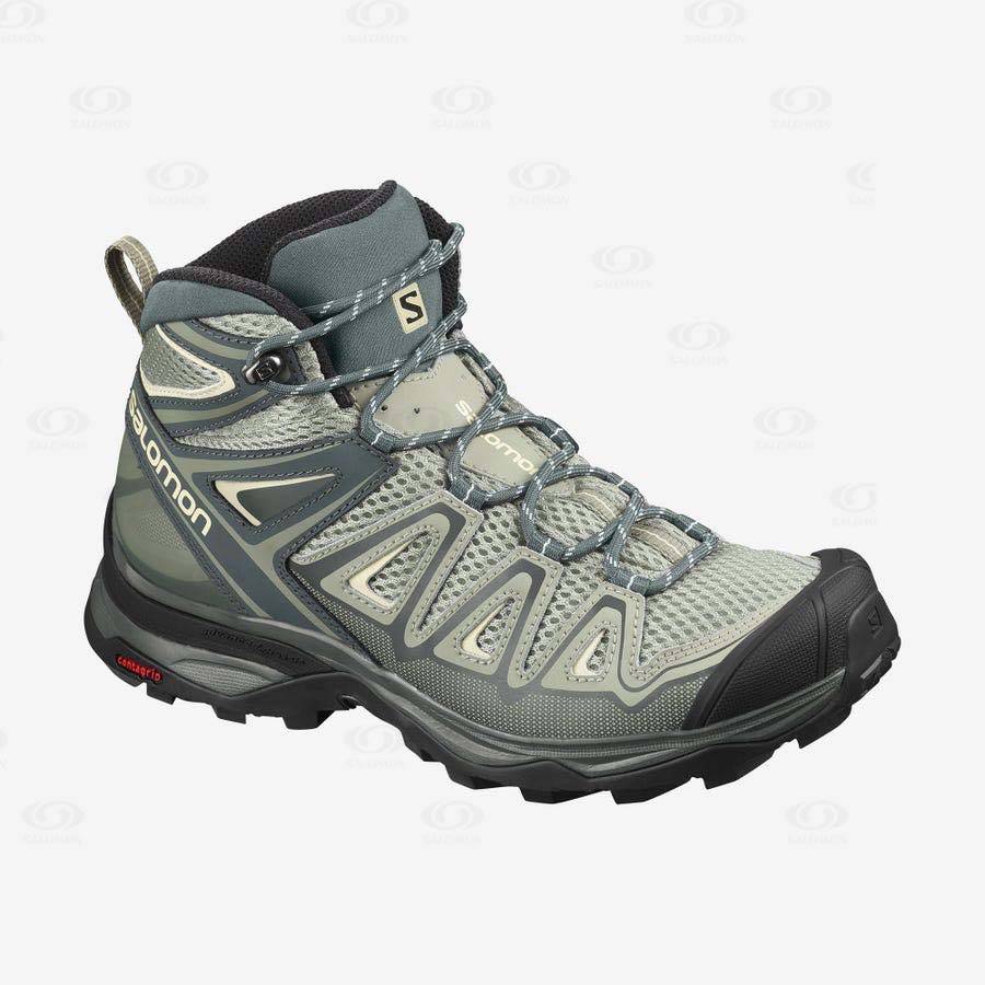 Botas Montaña Salomon X ULTRA MID 3 AERO Mujer Grises Marrom | MX-wO1126