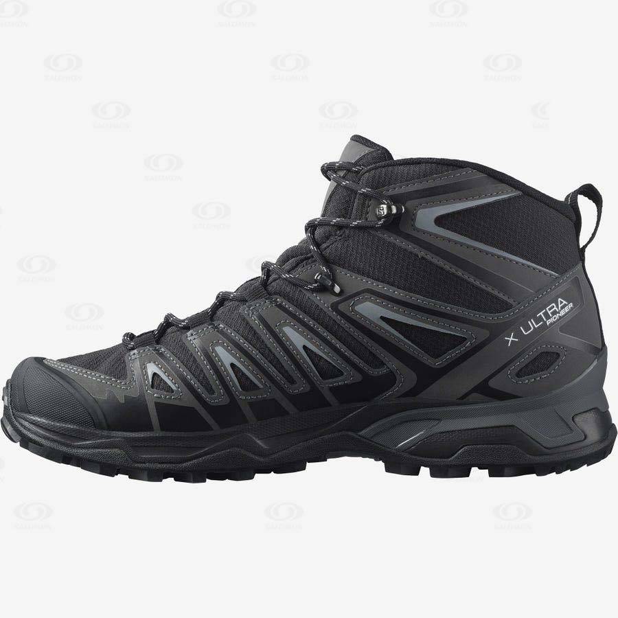 Botas Montaña Salomon X ULTRA PIONEER MID CLIMASALOMON™ WATERPROOF Hombre Grises Negros | MX-N1218