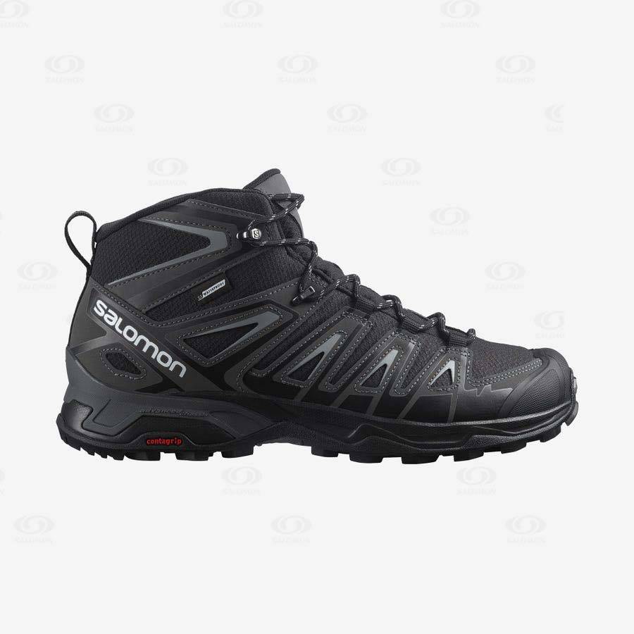 Botas Montaña Salomon X ULTRA PIONEER MID CLIMASALOMON™ WATERPROOF Hombre Grises Negros | MX-N1218