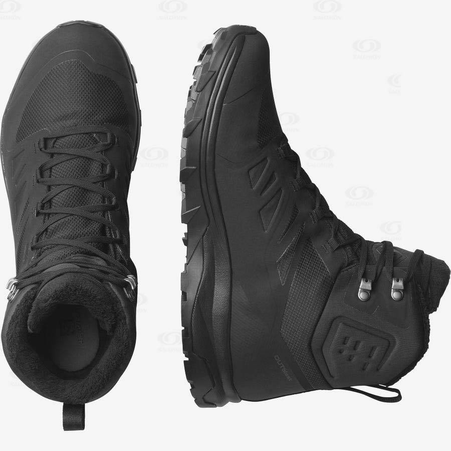 Botas de Invierno Salomon OUTBLAST THINSULATE™ CLIMASALOMON™ WATERPROOF Hombre Negros | MX-N1211