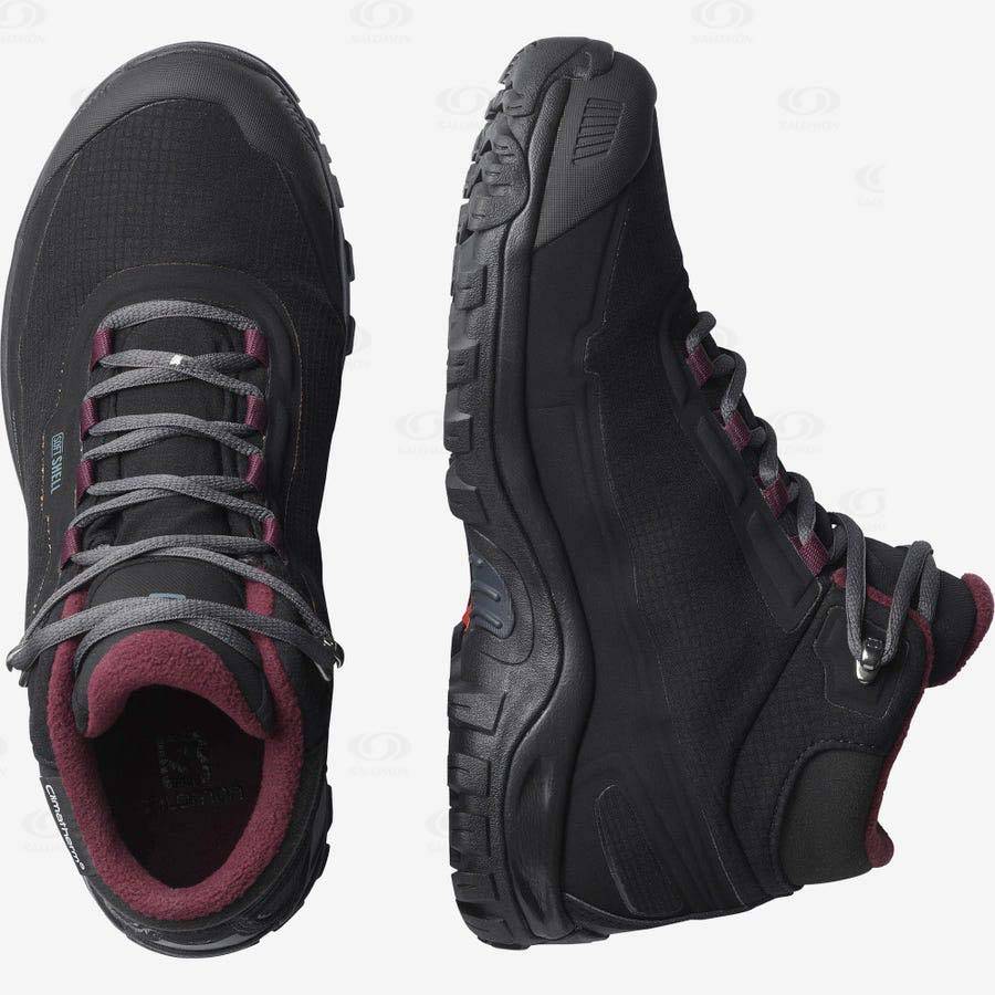 Botas de Invierno Salomon SHELTER CLIMASALOMON™ WATERPROOF Mujer Negros | MX-A1248