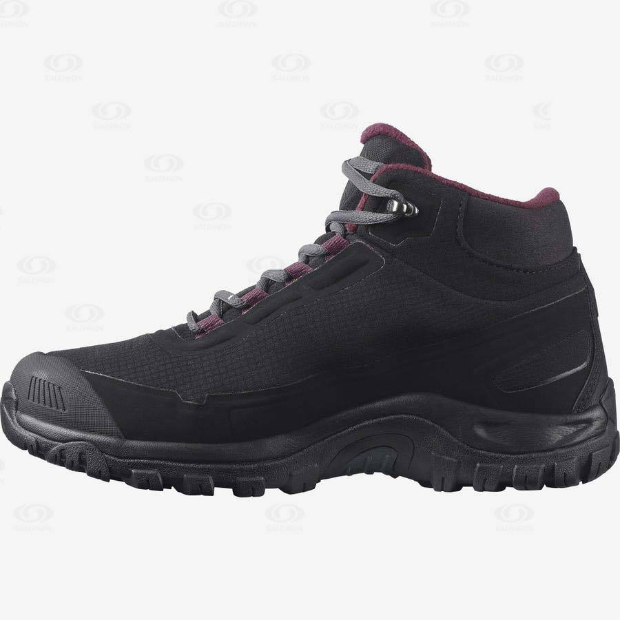 Botas de Invierno Salomon SHELTER CLIMASALOMON™ WATERPROOF Mujer Negros | MX-A1248