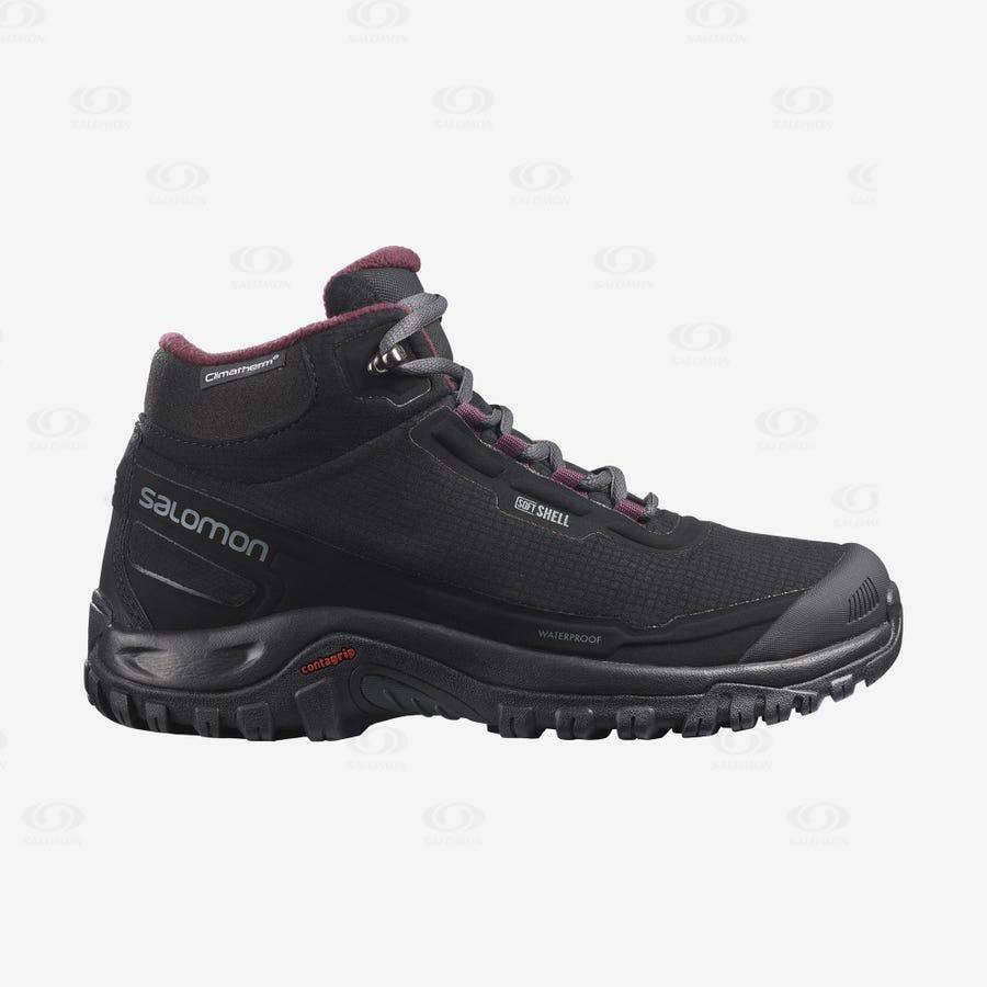 Botas de Invierno Salomon SHELTER CLIMASALOMON™ WATERPROOF Mujer Negros | MX-A1248