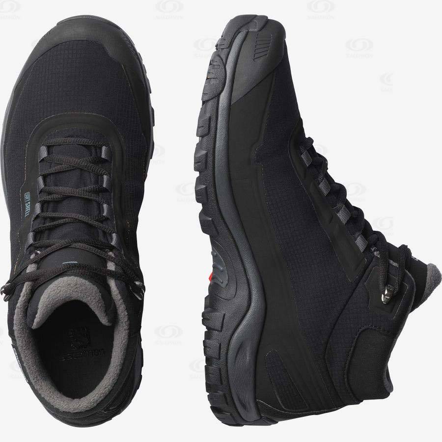 Botas de Invierno Salomon SHELTER CLIMASALOMON™ WATERPROOF Hombre Negros | MX-L2054