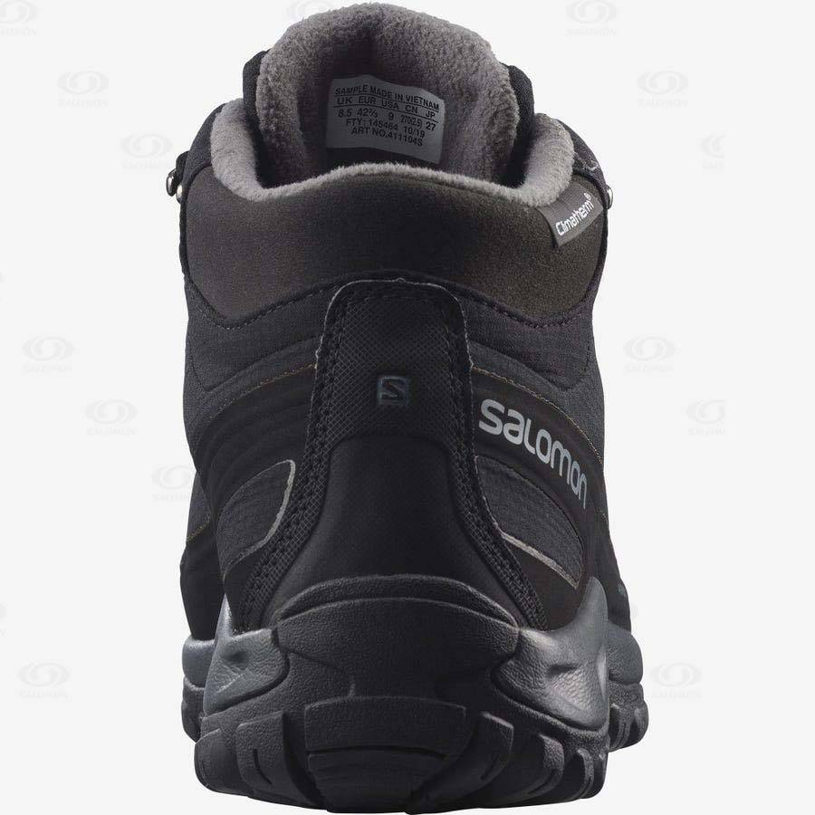 Botas de Invierno Salomon SHELTER CLIMASALOMON™ WATERPROOF Hombre Negros | MX-L2054