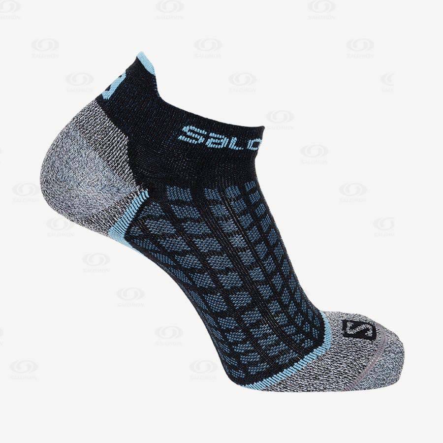 Calcetines Salomon ULTRA LOW Hombre Azules Grises | MX-O1686