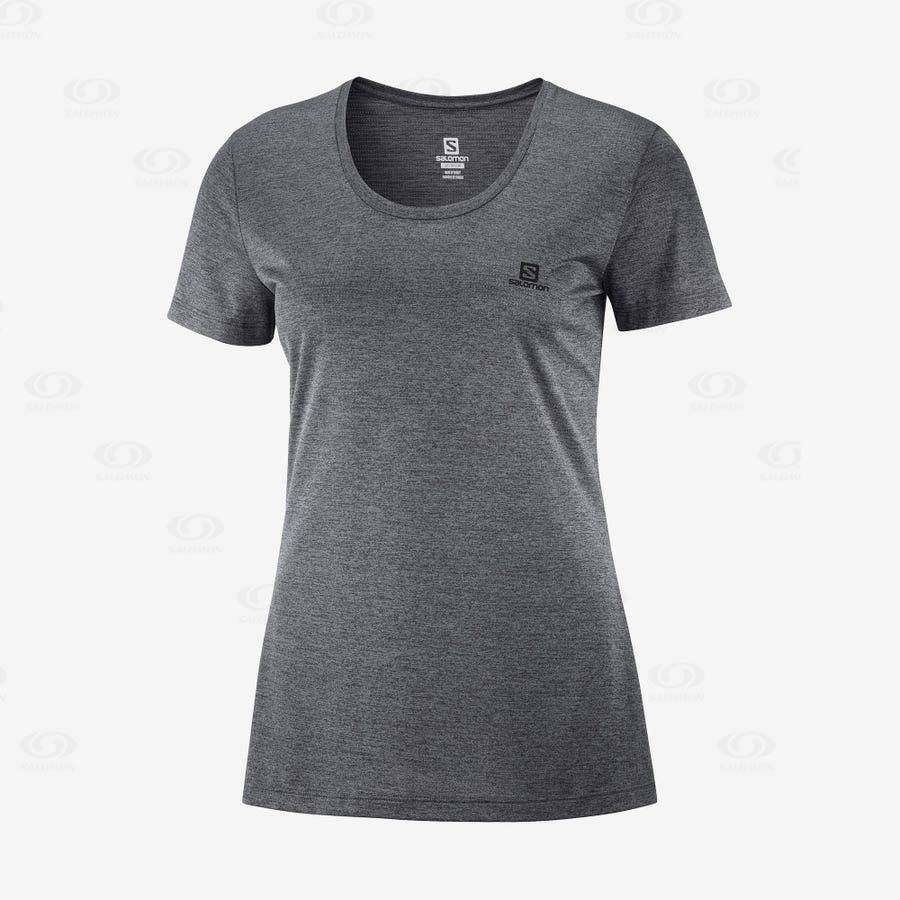 Camiseta Salomon AGILE Mujer Grises | MX-A1080