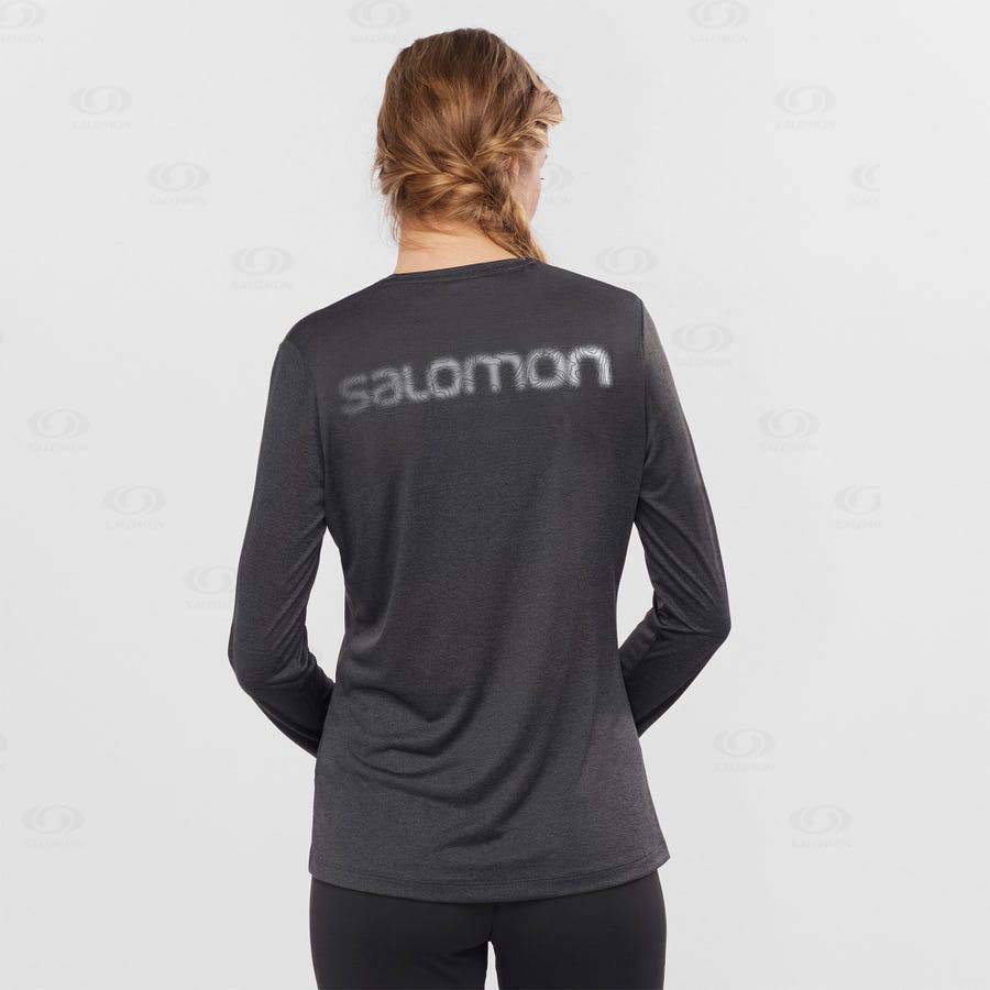 Camiseta Salomon AGILE Mujer Negros | MX-A1234