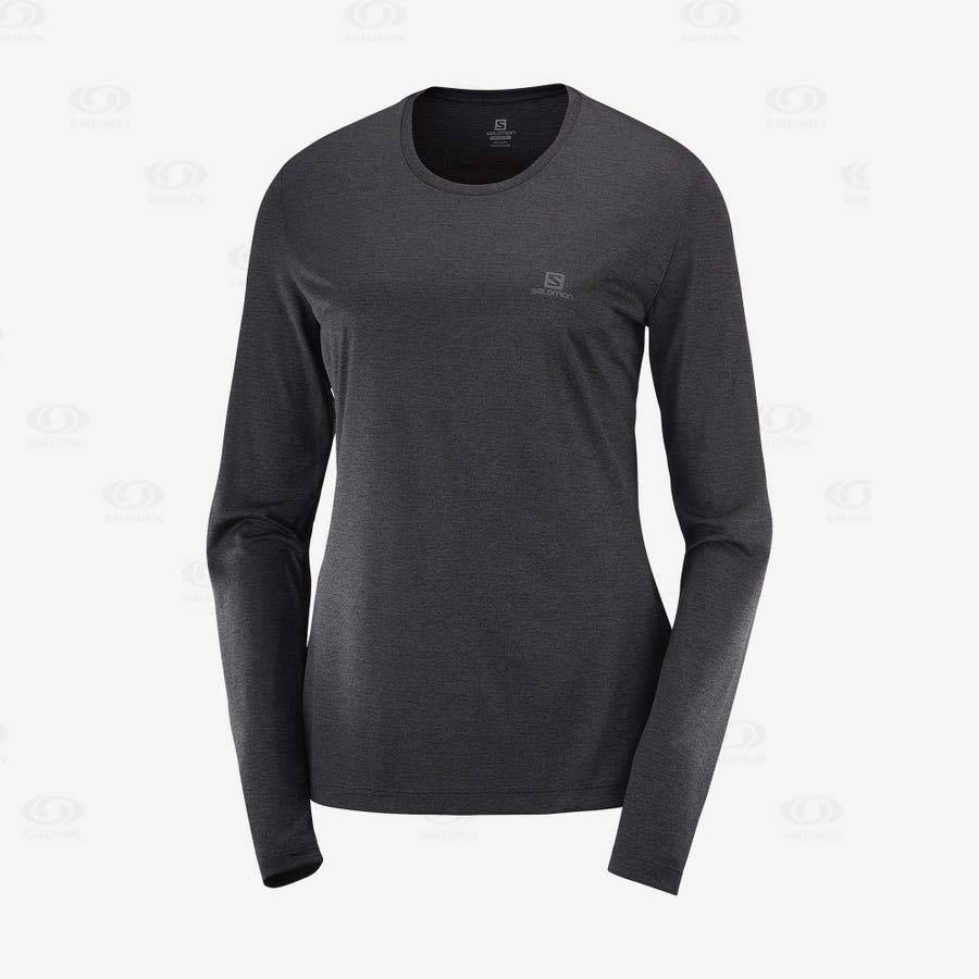 Camiseta Salomon AGILE Mujer Negros | MX-A1234