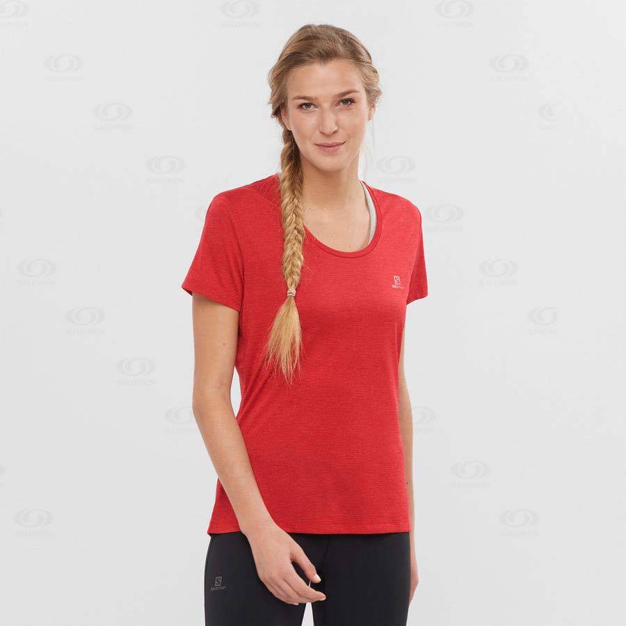 Camiseta Salomon AGILE Mujer Rojos | MX-L2530