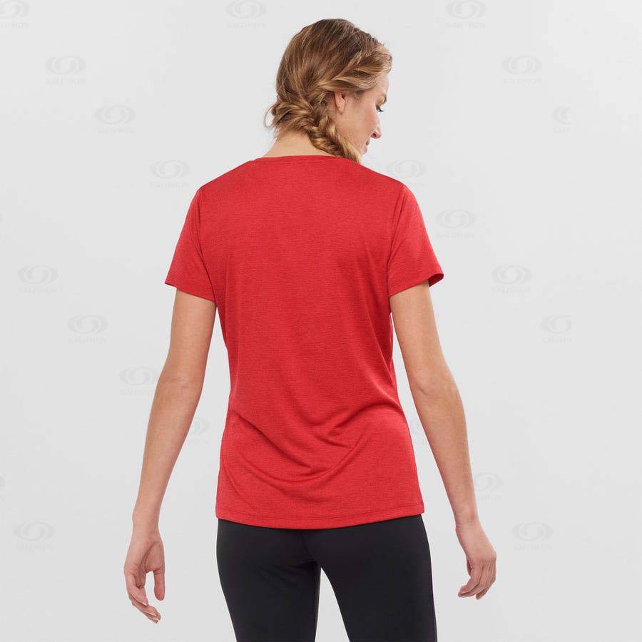 Camiseta Salomon AGILE Mujer Rojos | MX-L2530