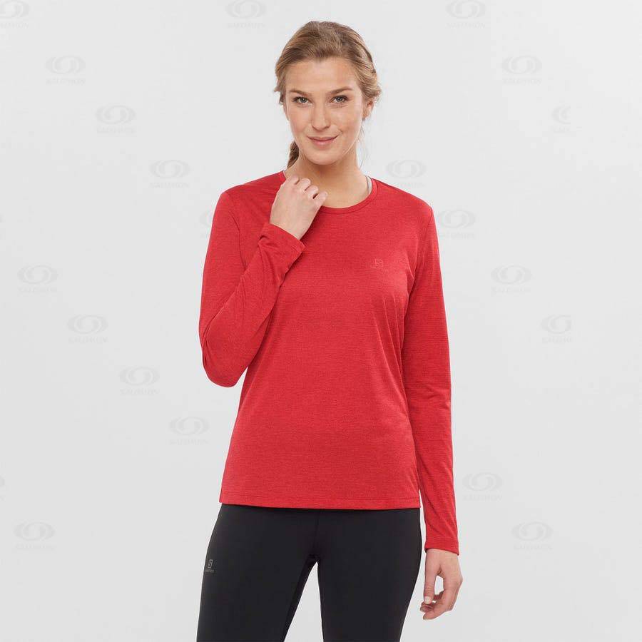 Camiseta Salomon AGILE Mujer Rojos | MX-M1174