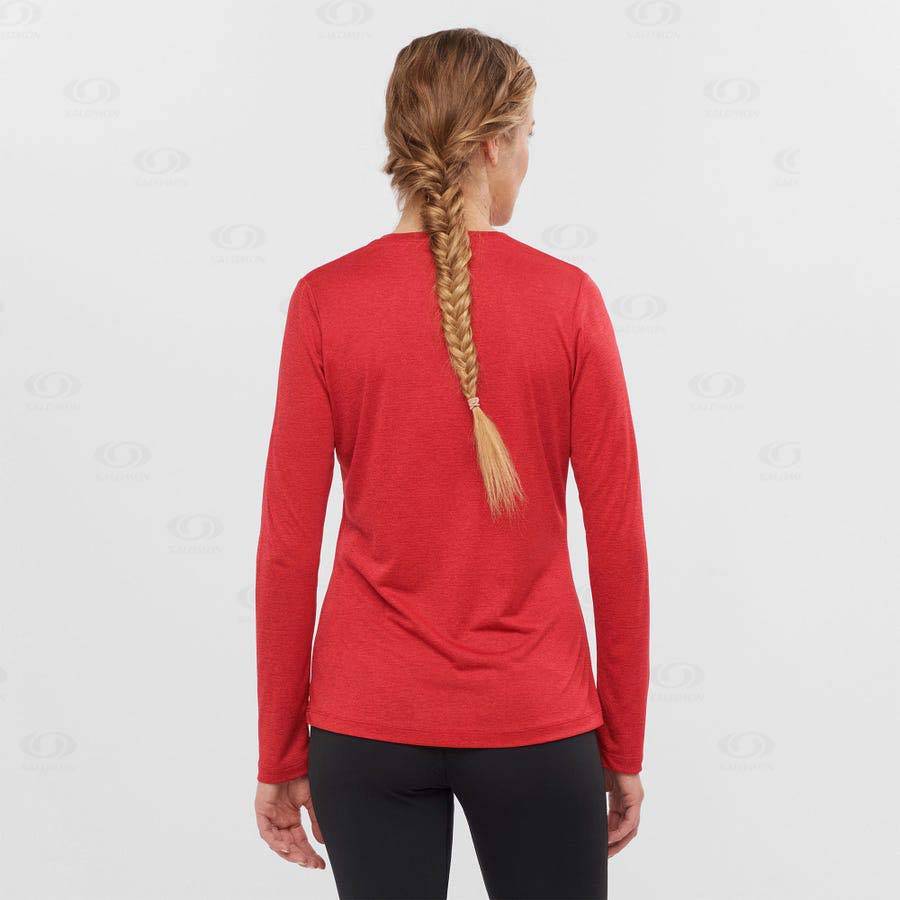 Camiseta Salomon AGILE Mujer Rojos | MX-M1174