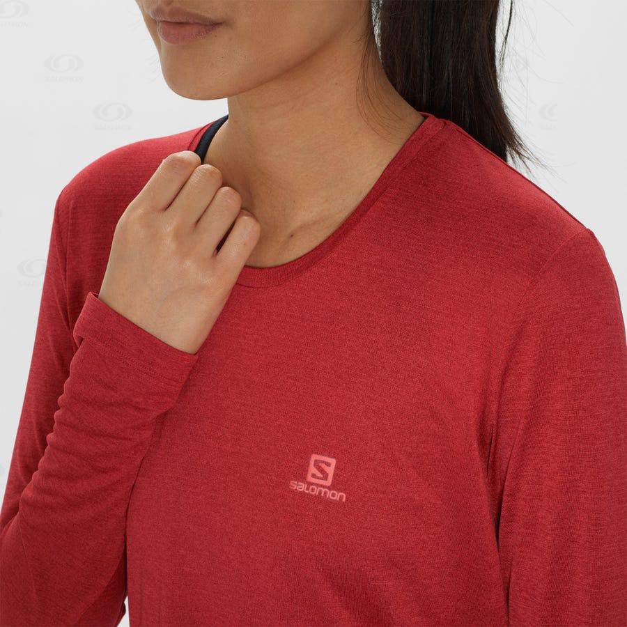 Camiseta Salomon AGILE Mujer Rojos | MX-M1174