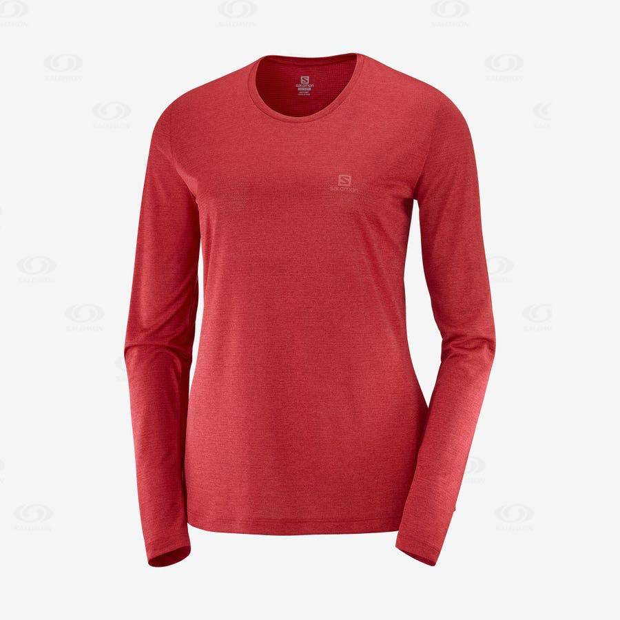 Camiseta Salomon AGILE Mujer Rojos | MX-M1174