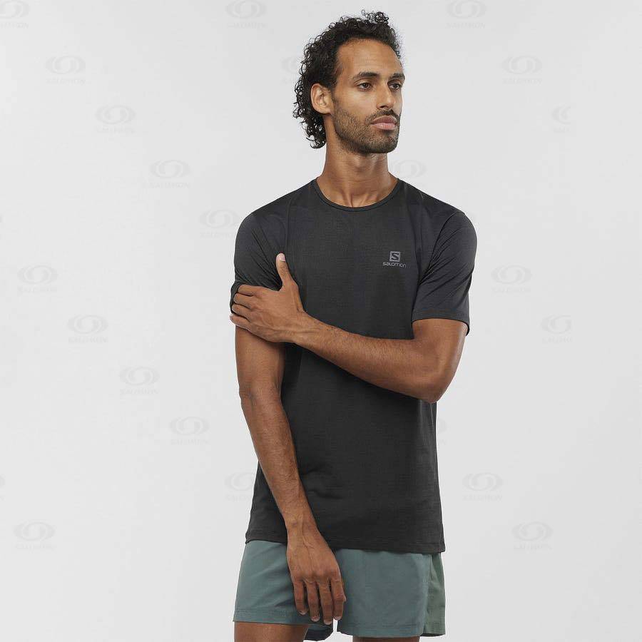 Camiseta Salomon AGILE TRAINING Hombre Negros | MX-N1071