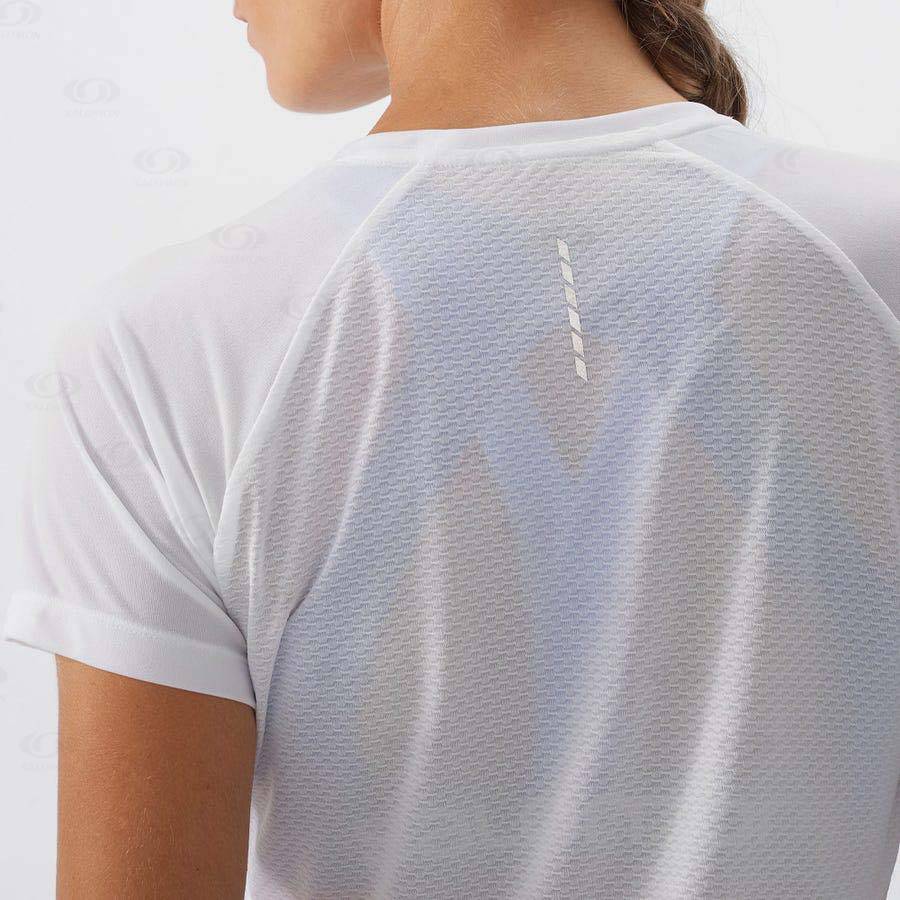 Camiseta Salomon CROSS REBEL Mujer Blancos | MX-L2621