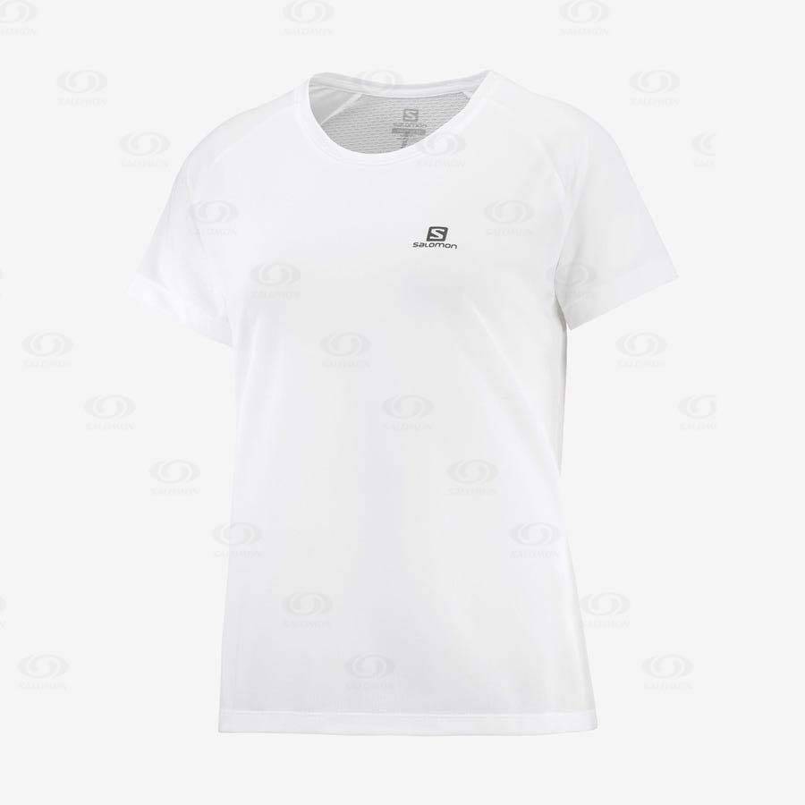 Camiseta Salomon CROSS REBEL Mujer Blancos | MX-L2621