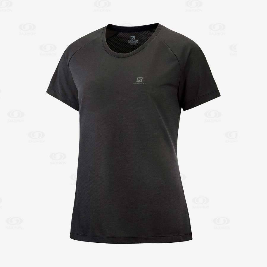 Camiseta Salomon CROSS REBEL Mujer Negros | MX-M2518