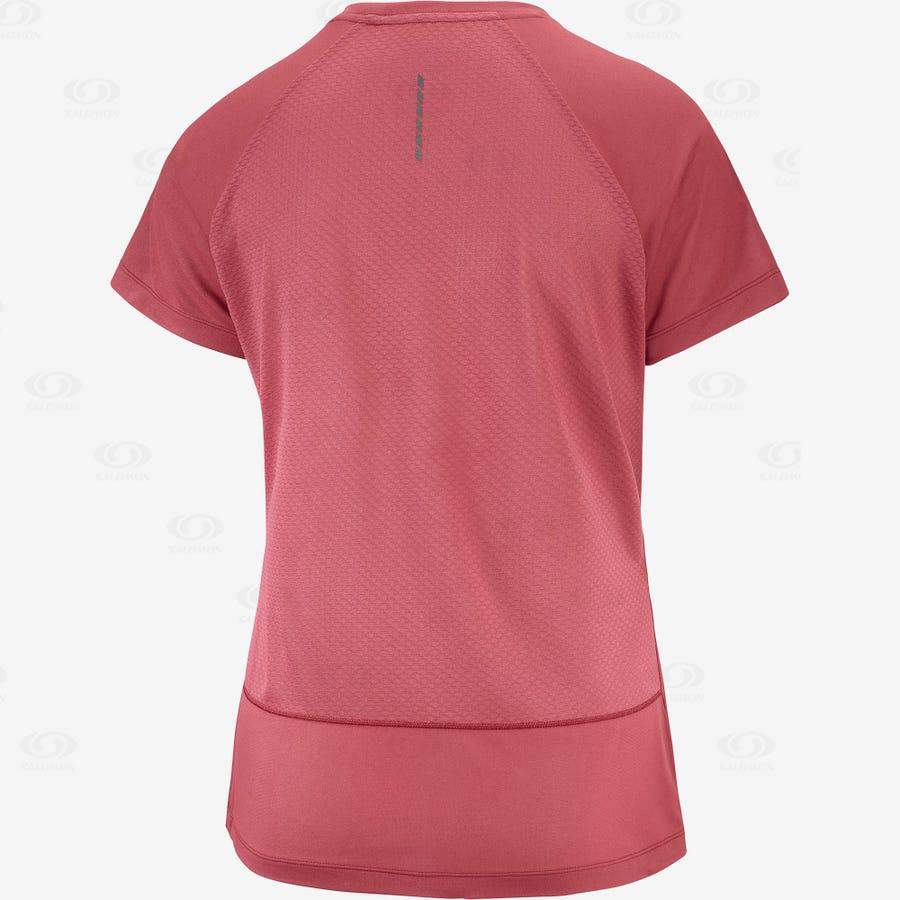 Camiseta Salomon CROSS REBEL Mujer Rojos | MX-M1734