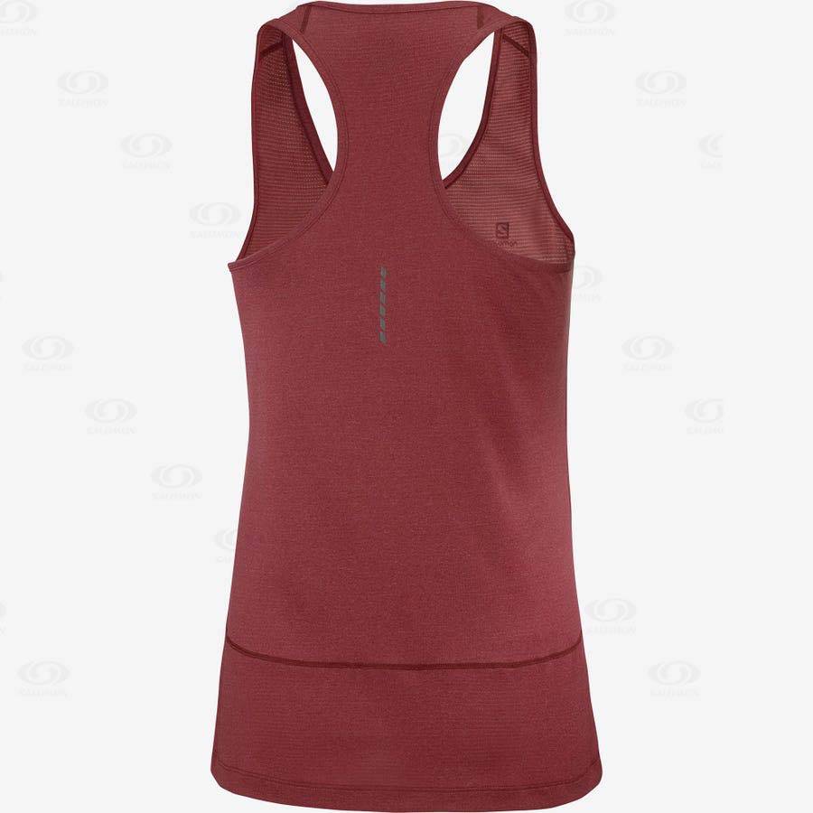 Camiseta Salomon CROSS RUN GRAPHIC Mujer Rojos | MX-A2235