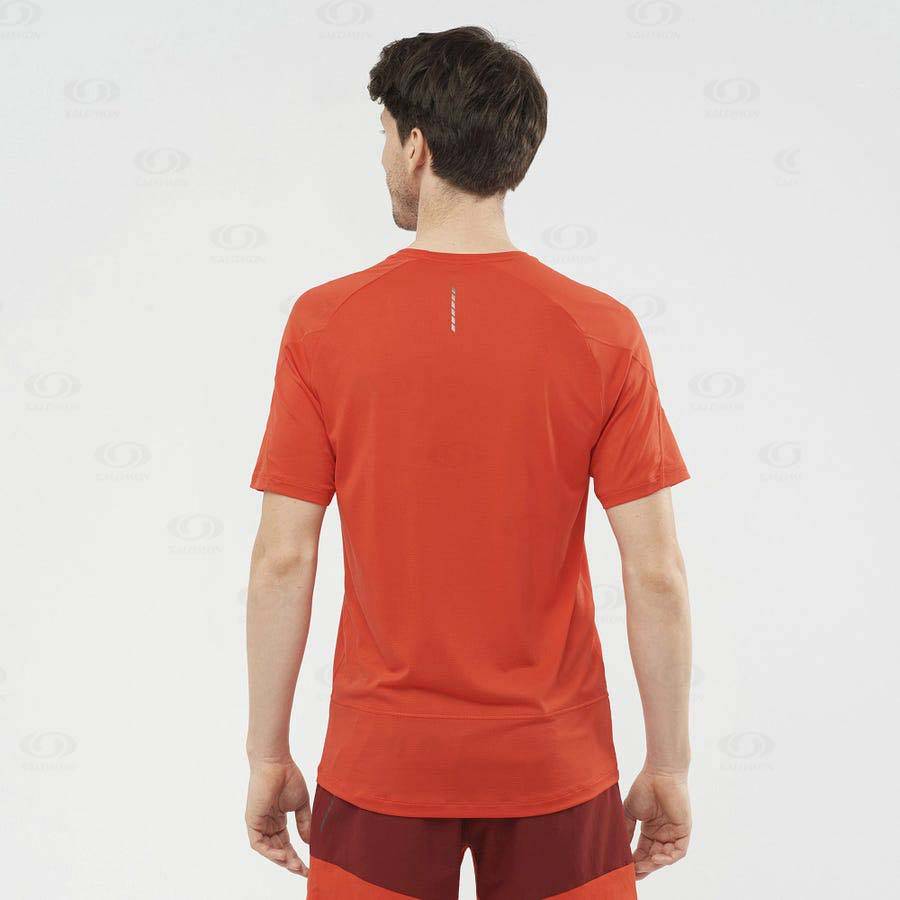 Camiseta Salomon CROSS RUN Hombre Naranjas | MX-L1550