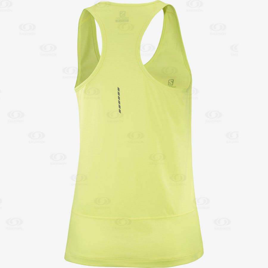 Camiseta Salomon CROSS RUN Mujer Verdes | MX-N2100