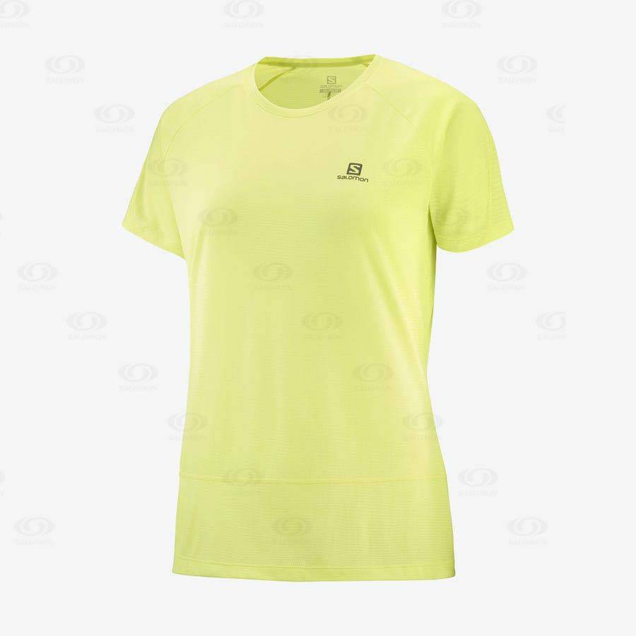 Camiseta Salomon CROSS RUN Mujer Ye | MX-N2261