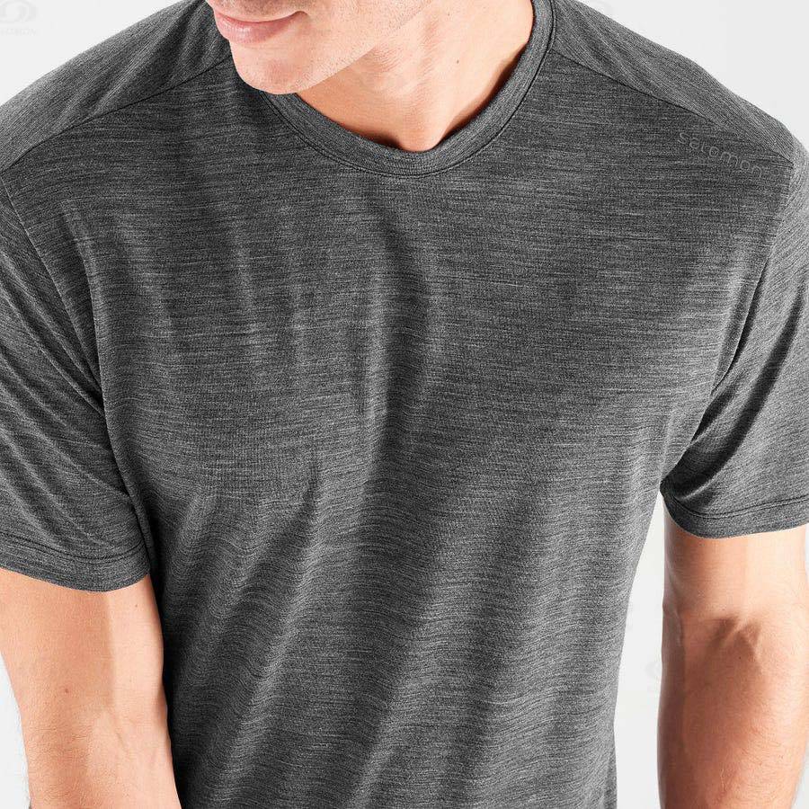 Camiseta Salomon OUTLIFE MERINO BLEND Hombre Negros | MX-A1227