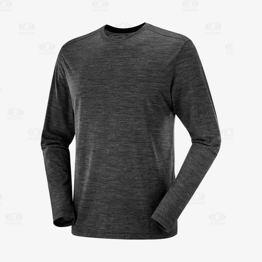 Camiseta Salomon OUTLIFE MERINO BLEND Hombre Negros | MX-M1195