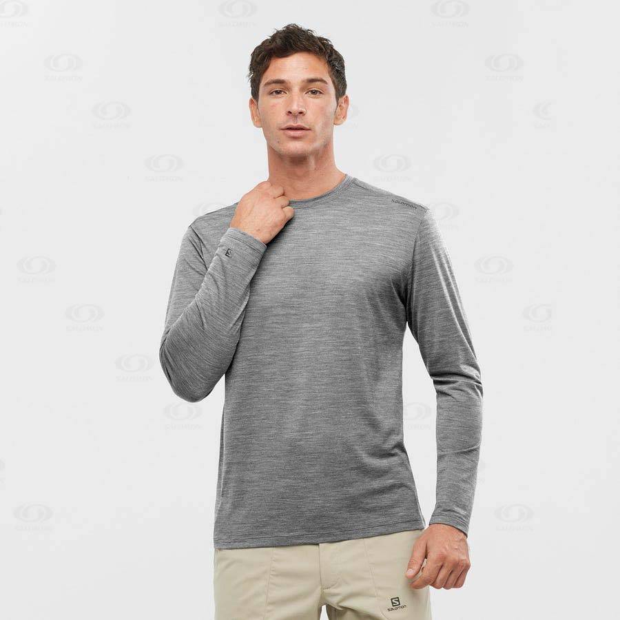 Camiseta Salomon OUTLIFE MERINO BLEND Hombre Grises | MX-M2490