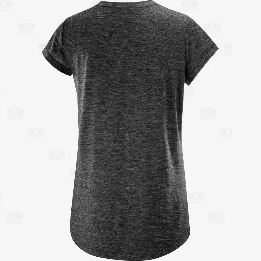 Camiseta Salomon OUTLIFE MERINO BLEND Mujer Negros | MX-O1077