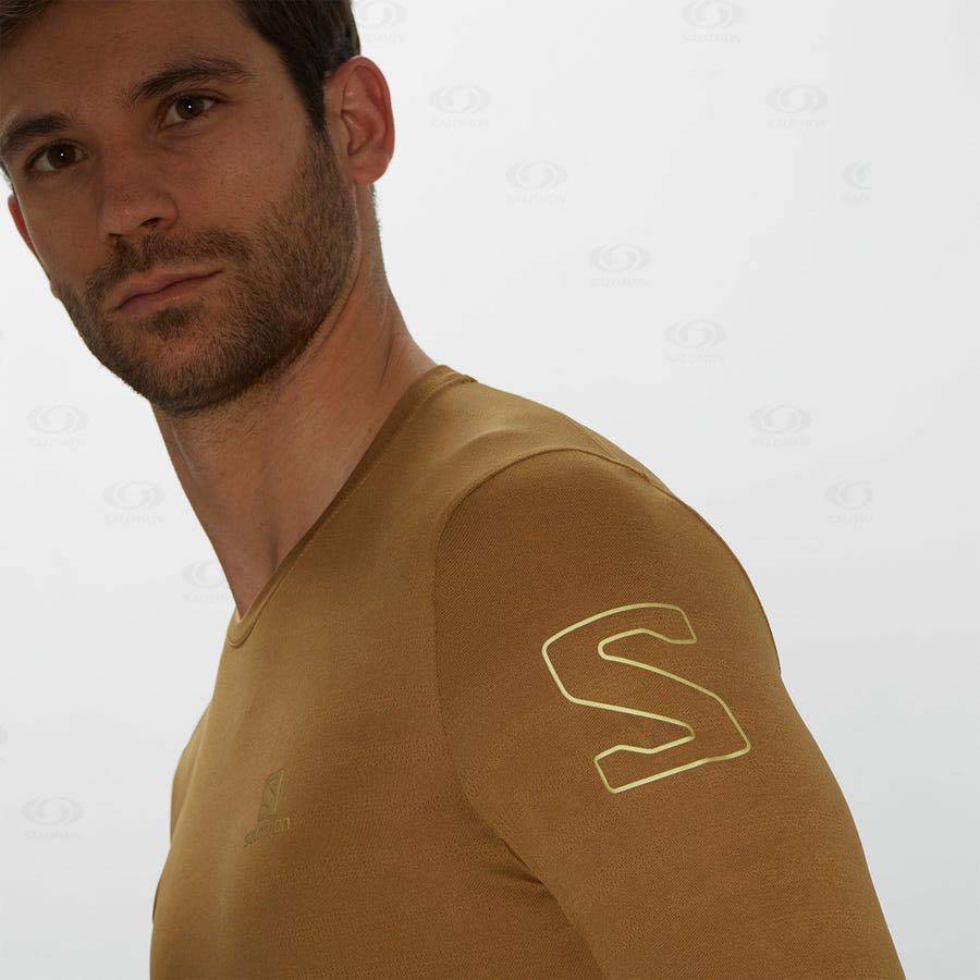 Camiseta Salomon OUTLINE Hombre Amarillos | MX-O2519