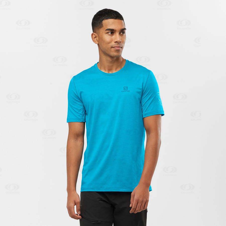 Camiseta Salomon OUTLINE Hombre Azules | MX-O2370