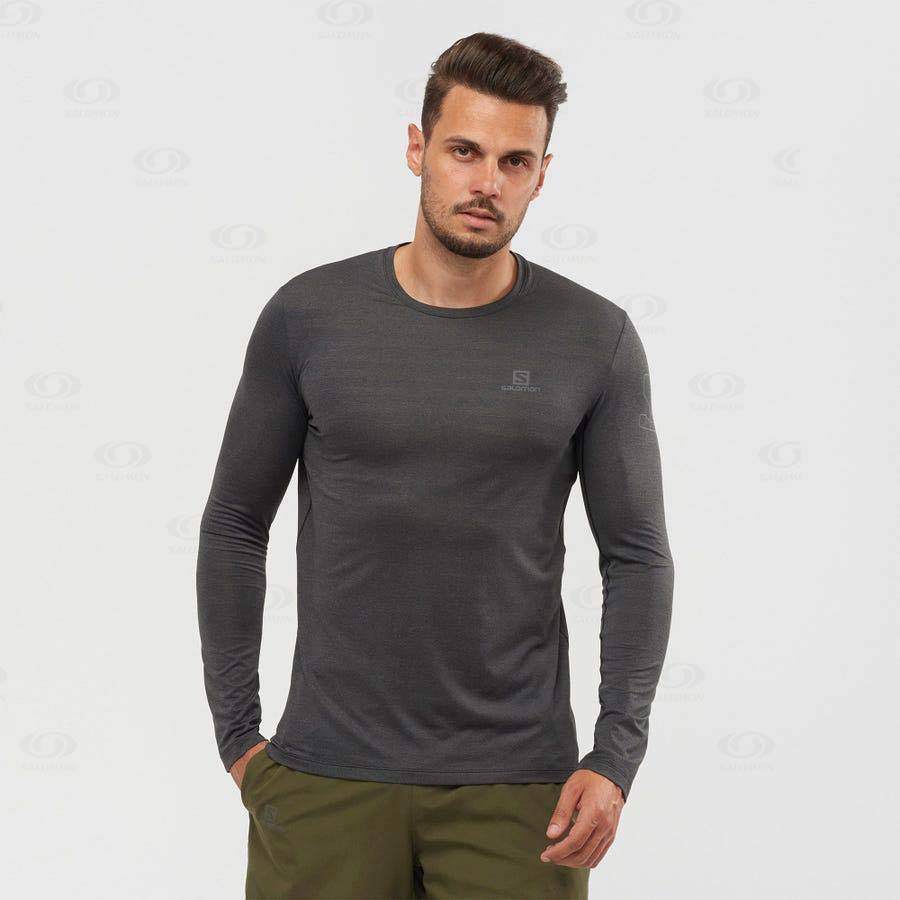 Camiseta Salomon OUTLINE Hombre Negros | MX-W3930