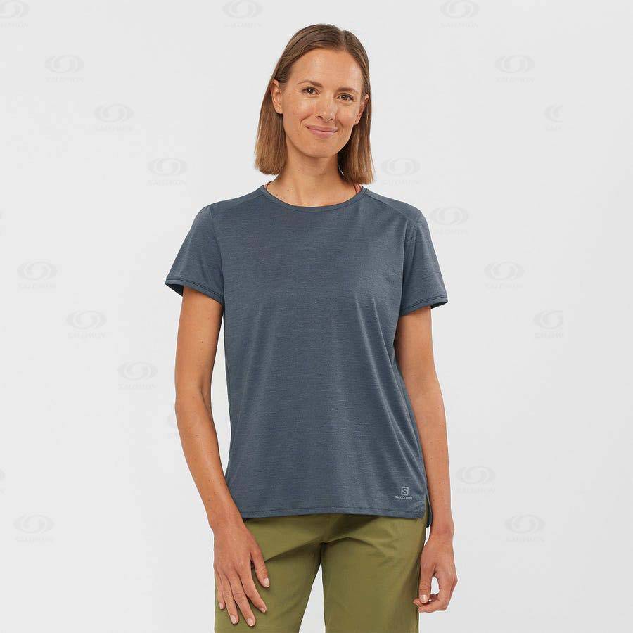 Camiseta Salomon OUTLINE SUMMER Mujer Grises | MX-S2241