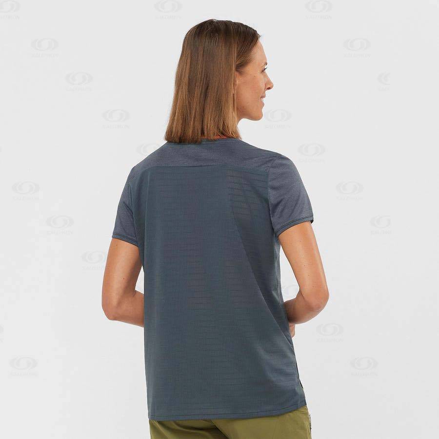 Camiseta Salomon OUTLINE SUMMER Mujer Grises | MX-S2241