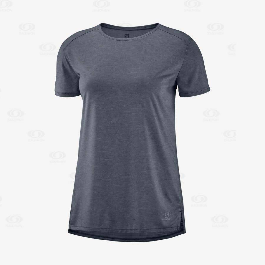 Camiseta Salomon OUTLINE SUMMER Mujer Grises | MX-S2241